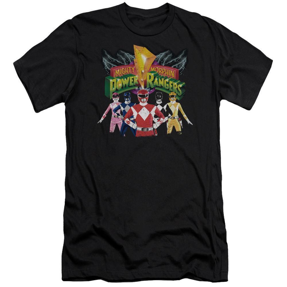 Power Rangers Rangers Unite Adult 301 T-Shirt Black